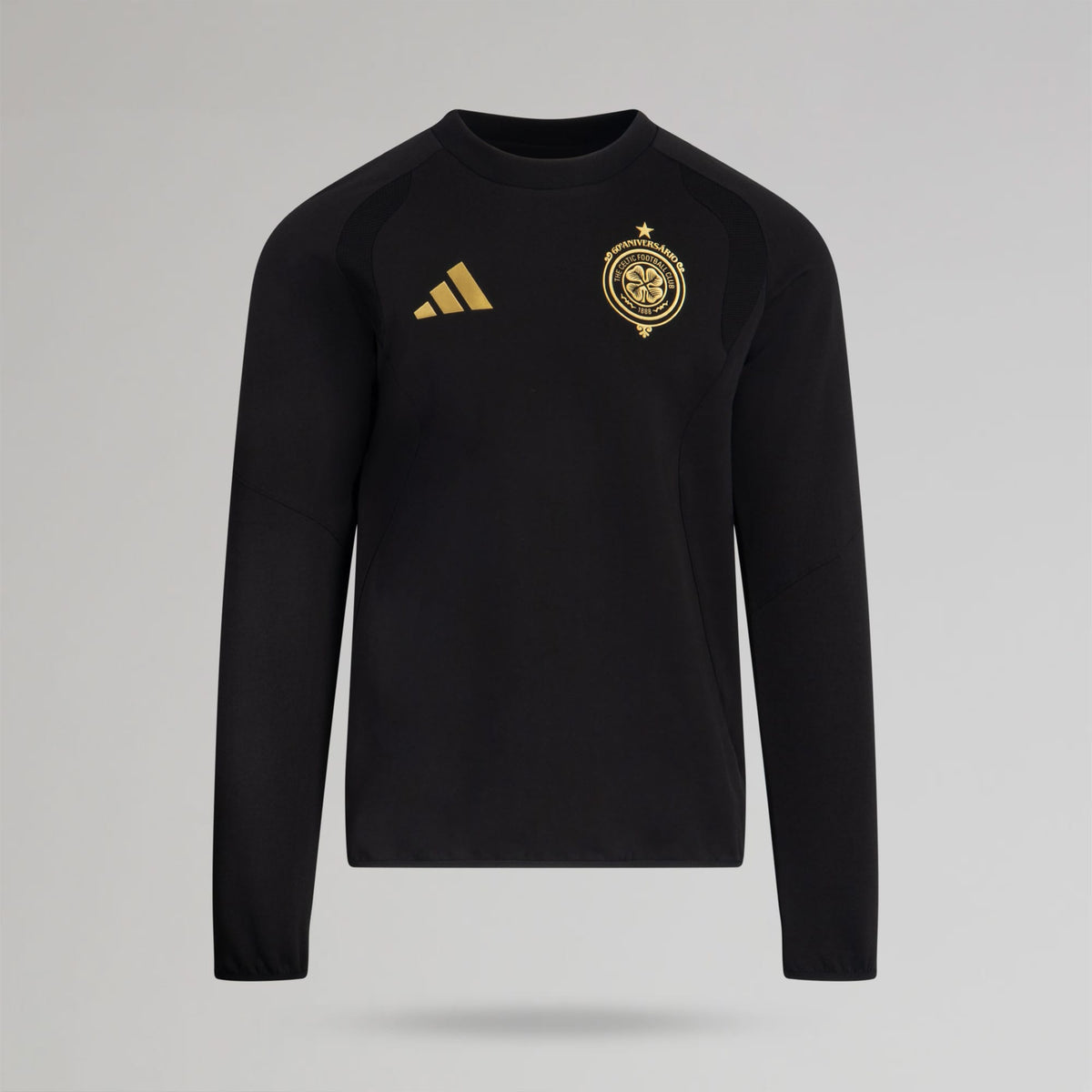 adidas Celtic Tiro Travel Black Crewneck Sweatshirt