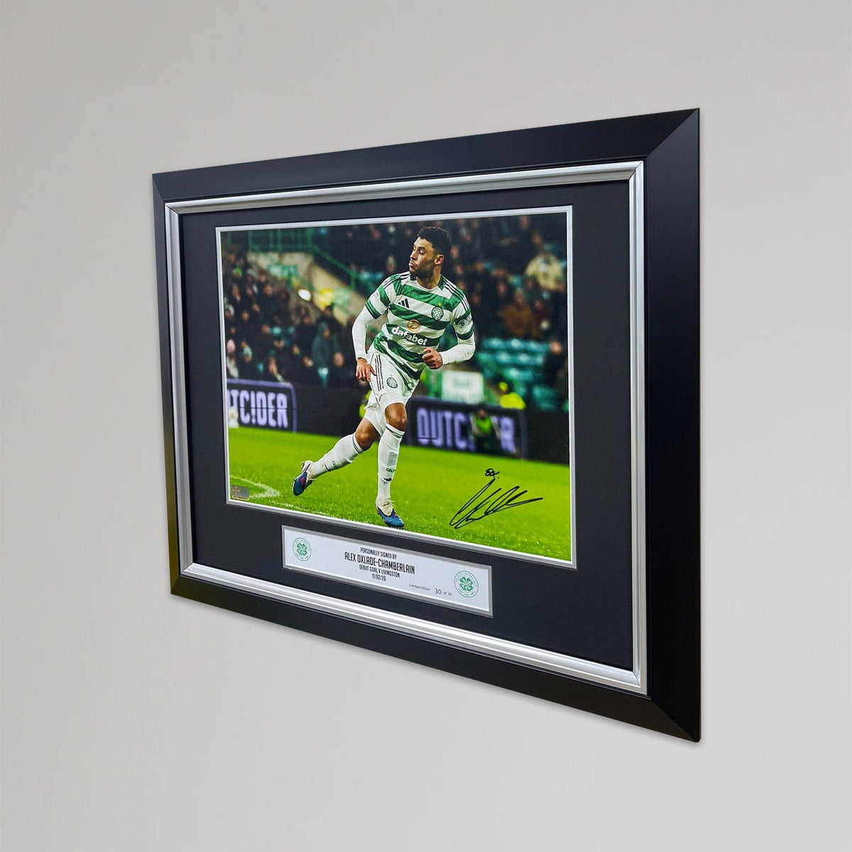 Celtic 2025/26 Alex Oxlade-Chamberlain Signed Framed Print