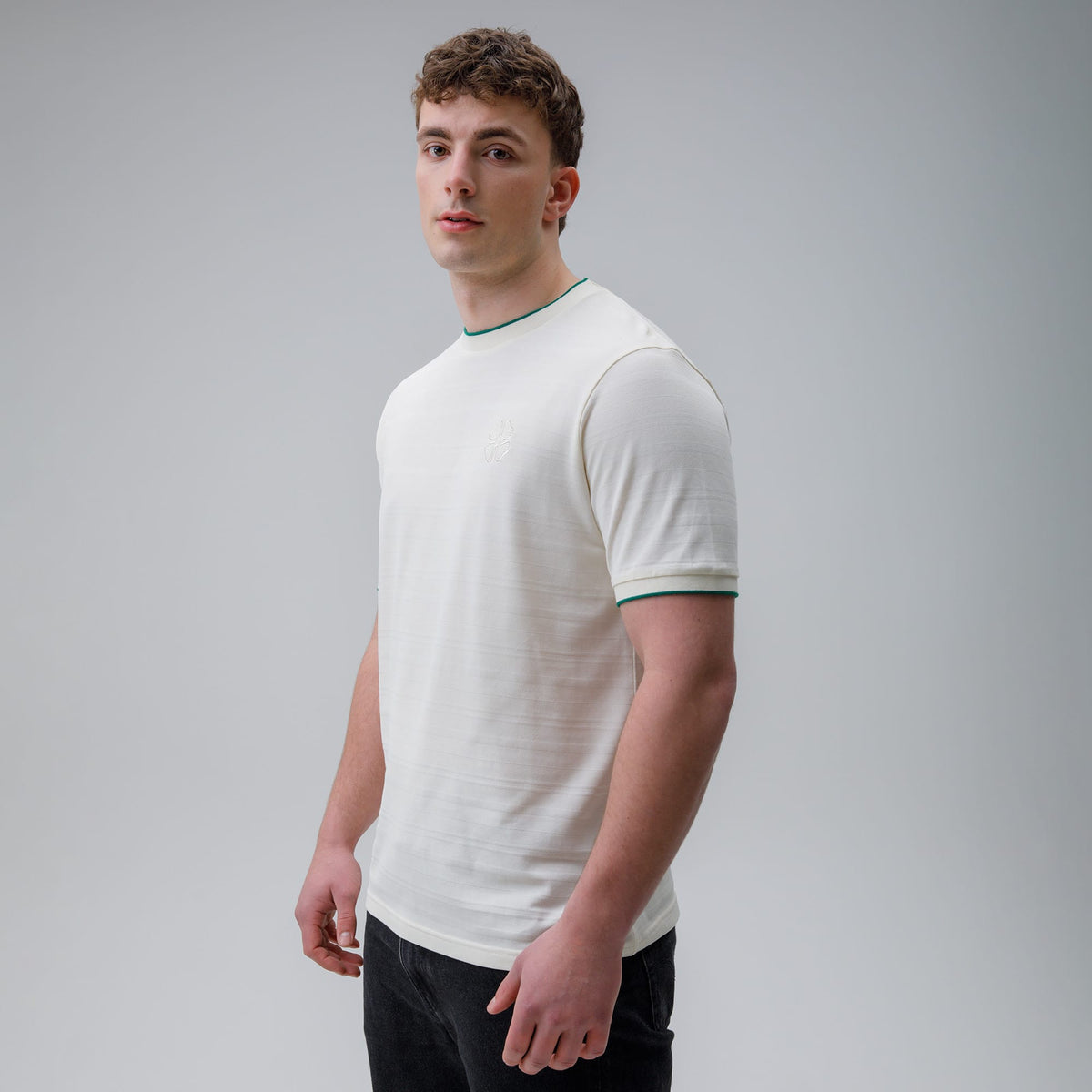 Celtic Clover Men's Jacquard White T-Shirt