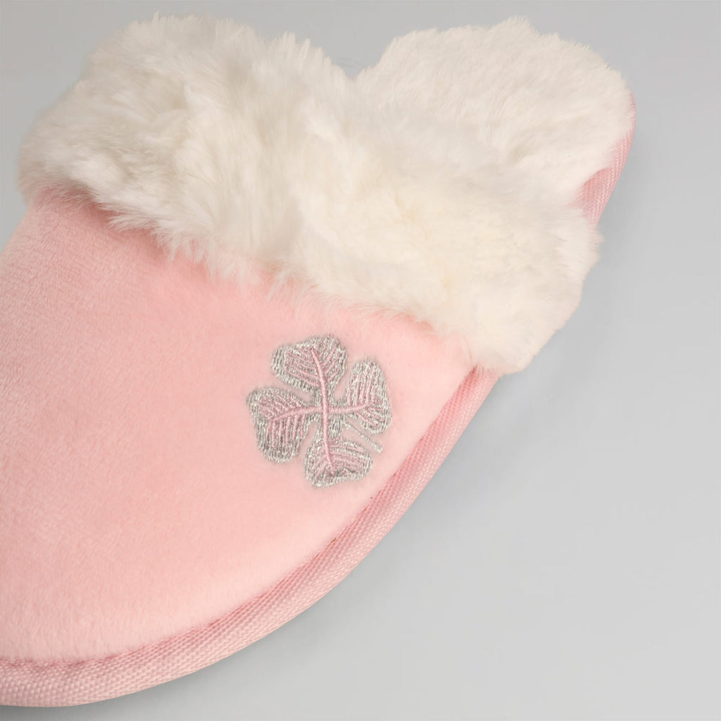 Celtic Clover Junior Pink Mule Slippers