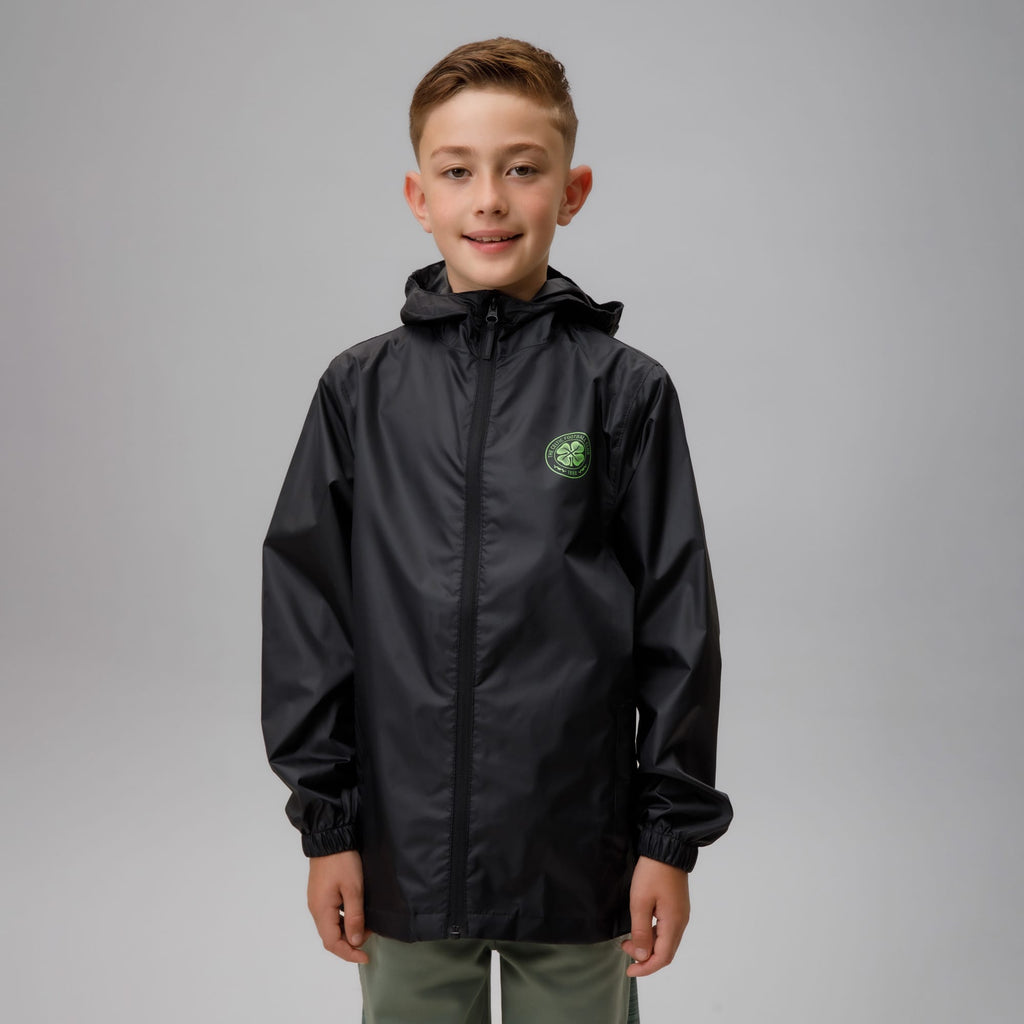 Celtic Crest Junior Black Packaway Jacket