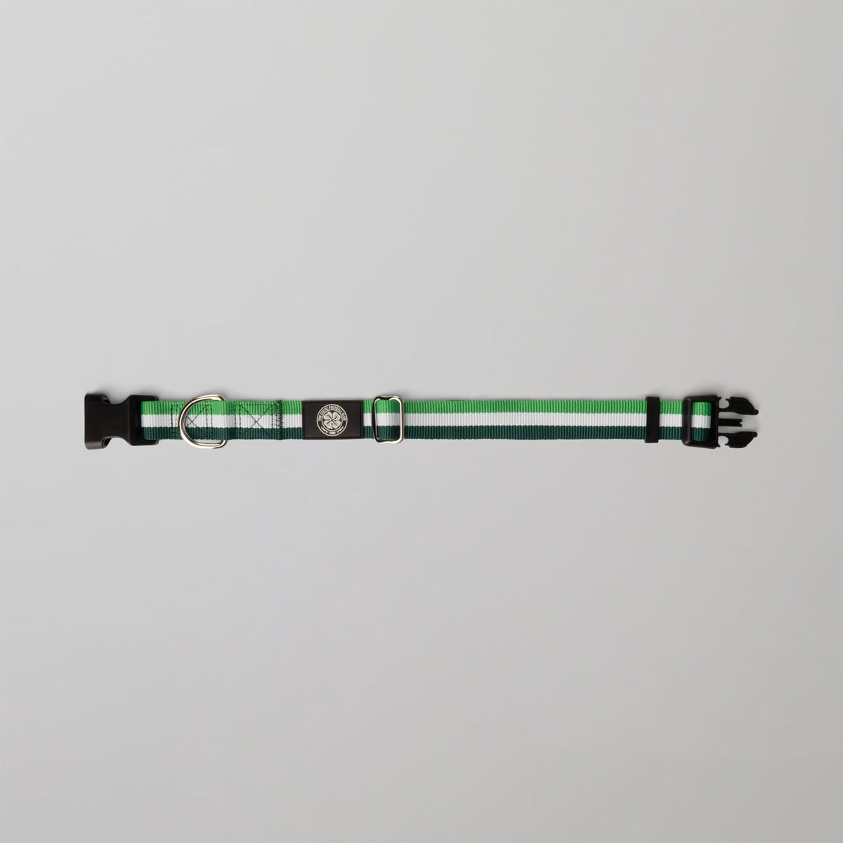 Celtic Green Stripe Dog Collar and Lead Set