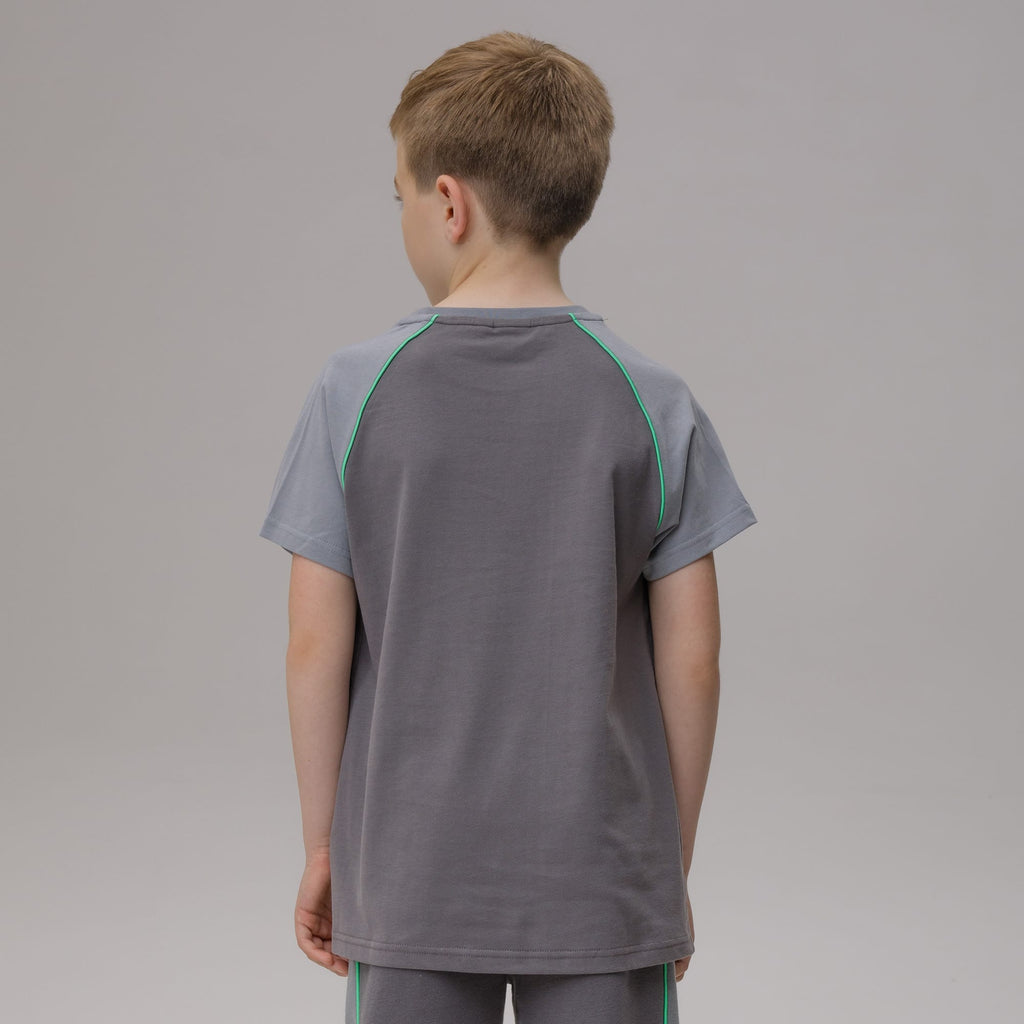 Celtic Junior Front Panel Dark Grey and Light Grey T-Shirt