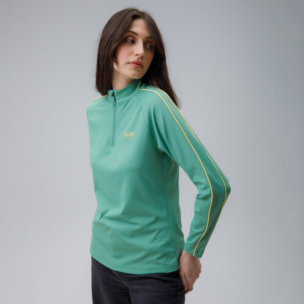 Celtic Women's Green Quarter Zip